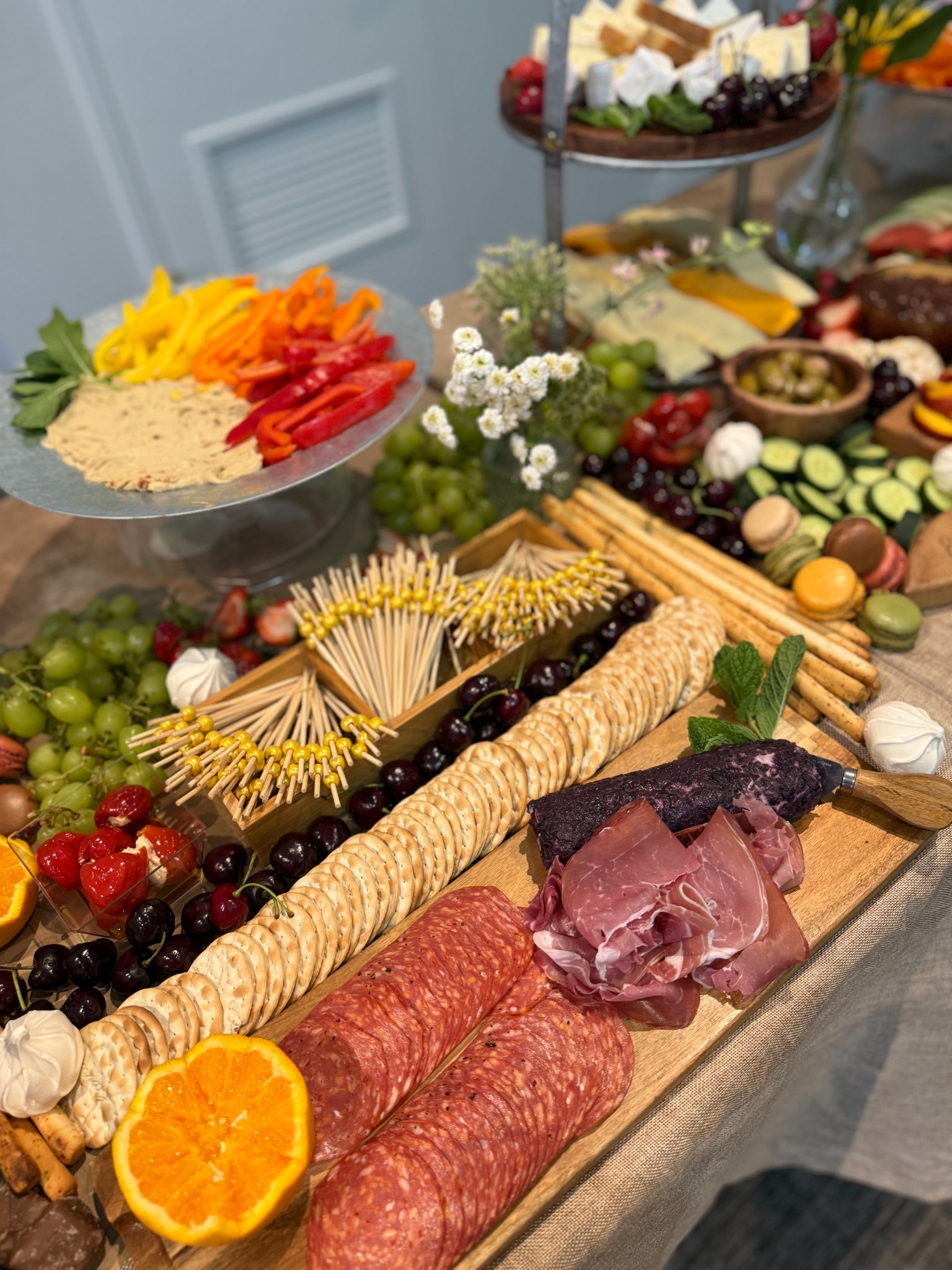 Classic charcuterie grazing spread